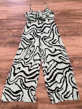 ASOS Zebra Print Wide Leg Jumpsuit – NWT